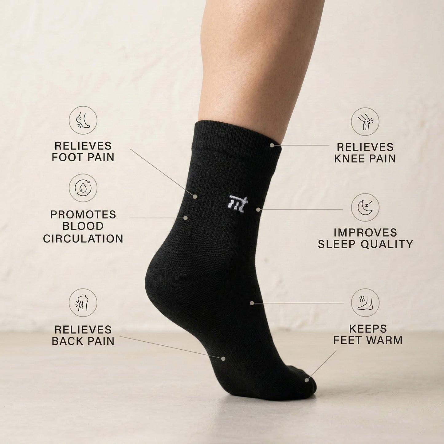 Health Black Socks