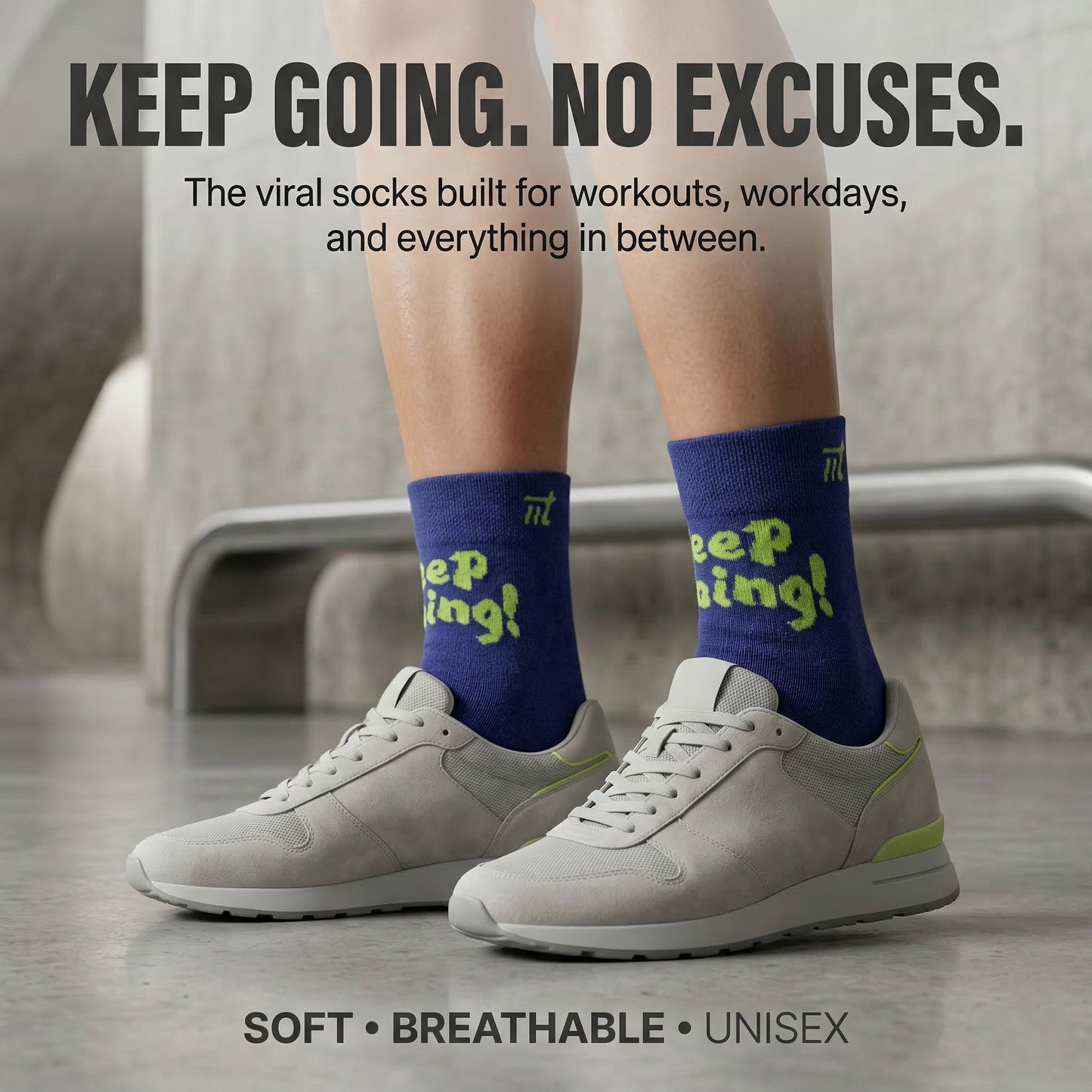 Unisex Keep Going | Ankle Socks